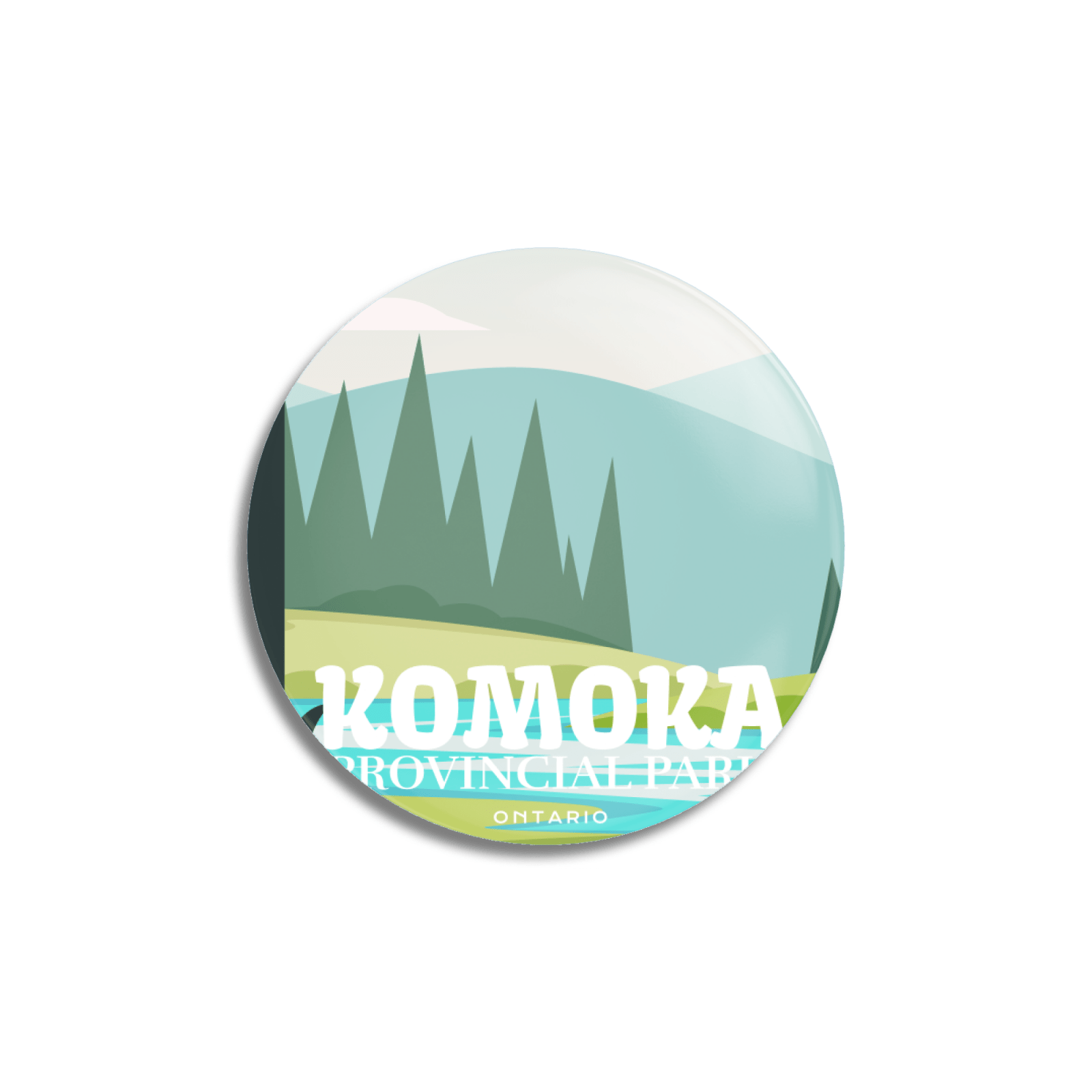 Komoka Provincial Park of Ontario Pinback Button, Canada Parks