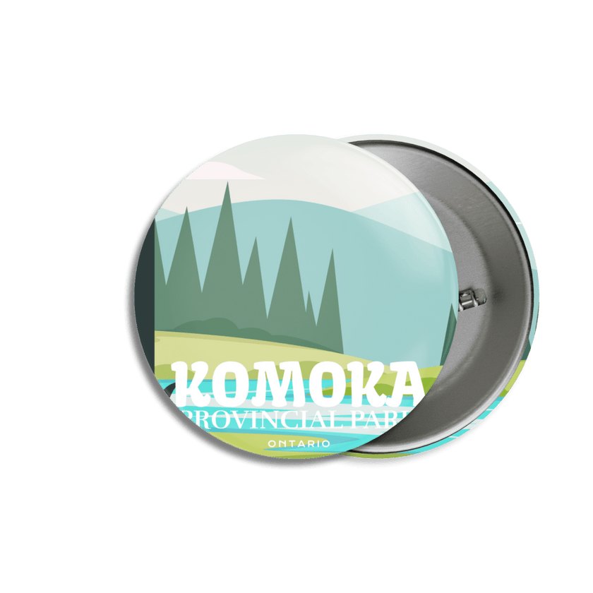 Komoka Provincial Park of Ontario Pinback Button, Canada Parks