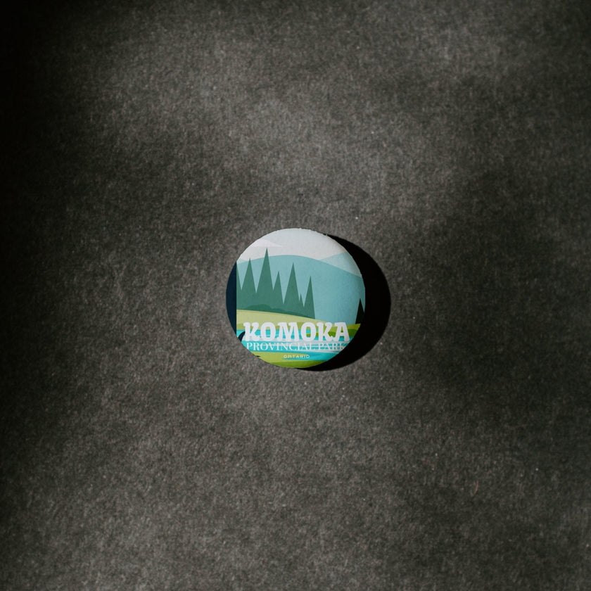 Komoka Provincial Park of Ontario Pinback Button, Canada Parks