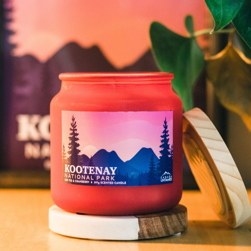 Kootenay National Park 'DRY FIG & CRANBERRY' Scented Candle, Canada Parks