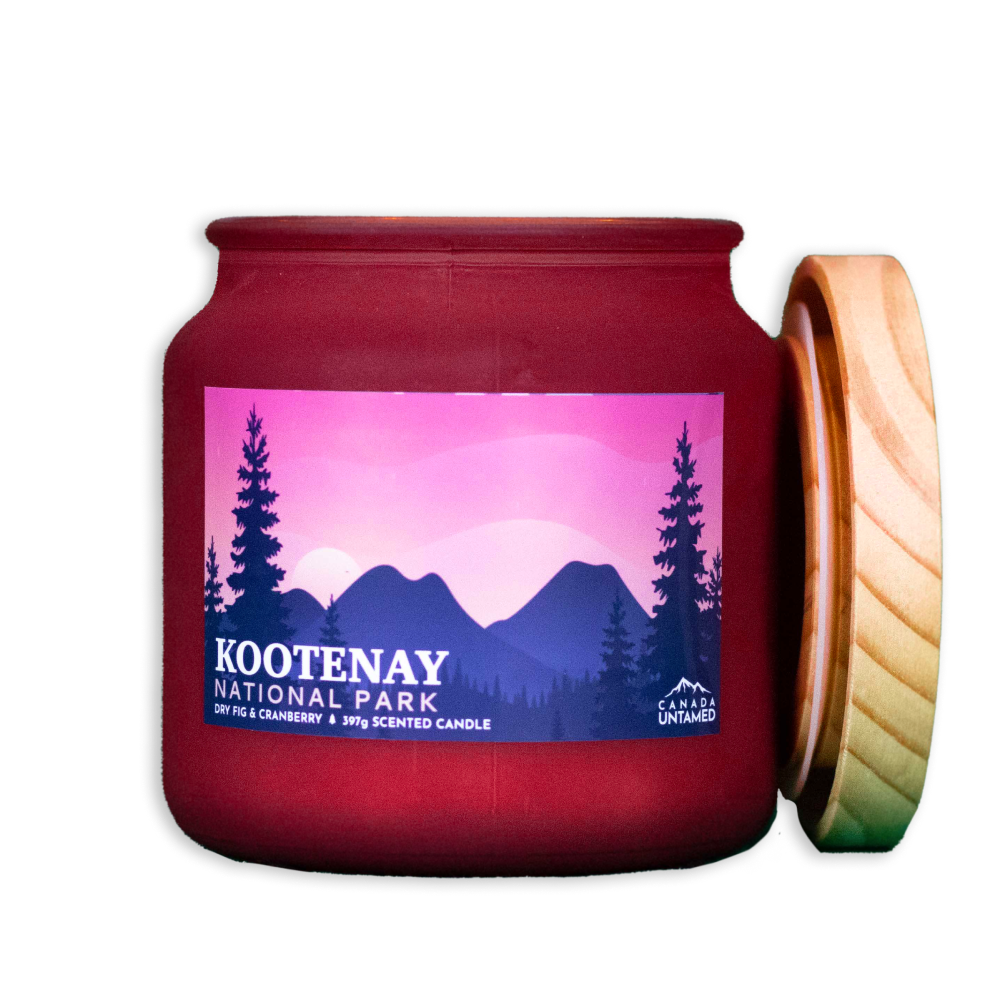 Kootenay National Park 'DRY FIG & CRANBERRY' Scented Candle, Canada Parks