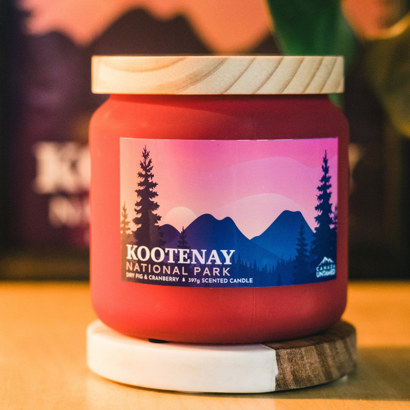 Kootenay National Park 'DRY FIG & CRANBERRY' Scented Candle, Canada Parks
