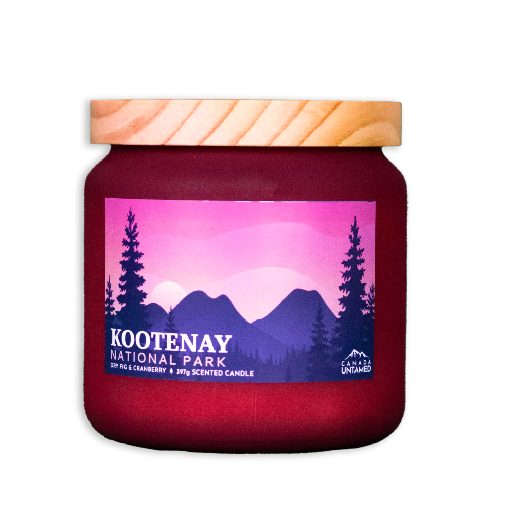 Kootenay National Park 'DRY FIG & CRANBERRY' Scented Candle, Canada Parks