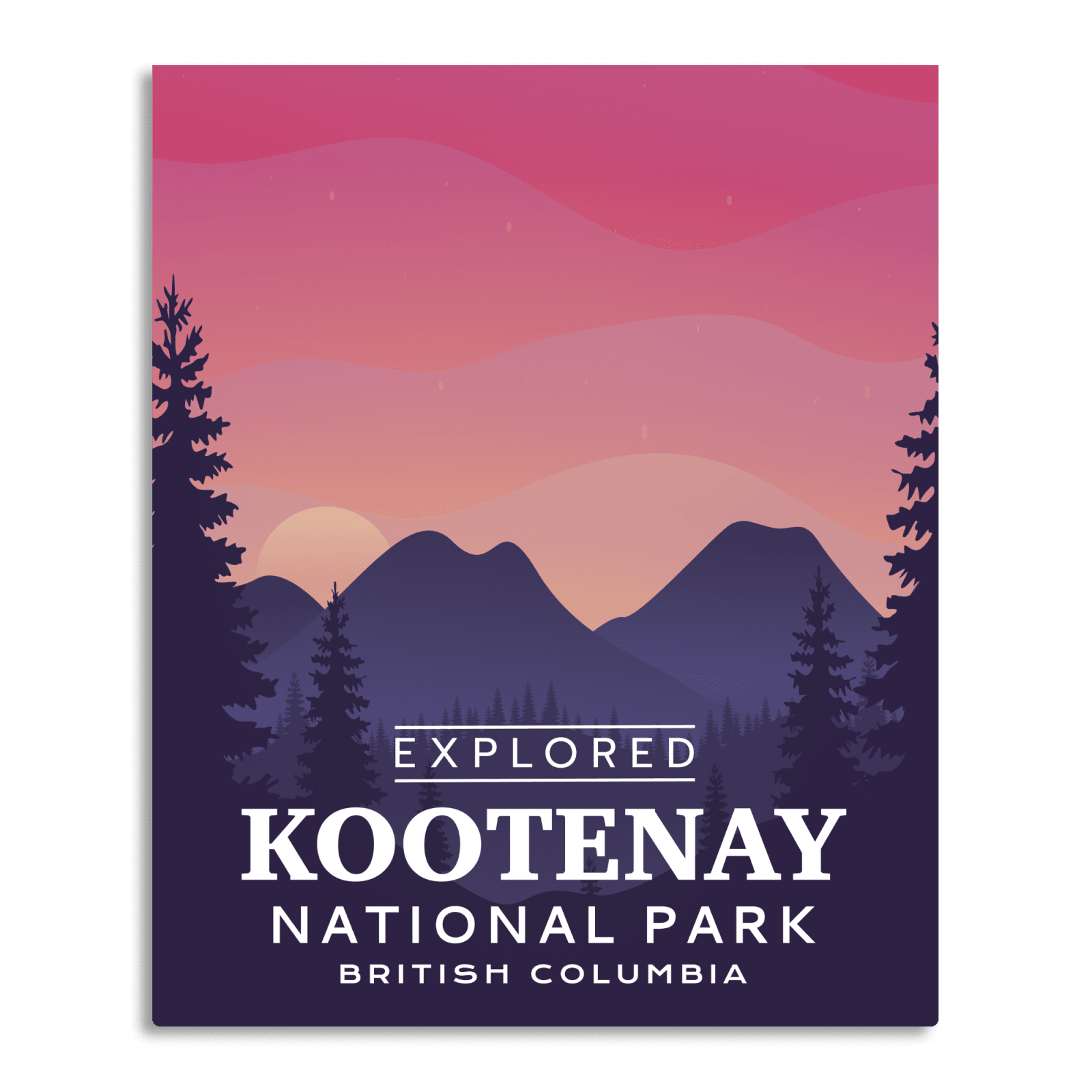 Kootenay National Park 'Explored' Poster, Canada Parks