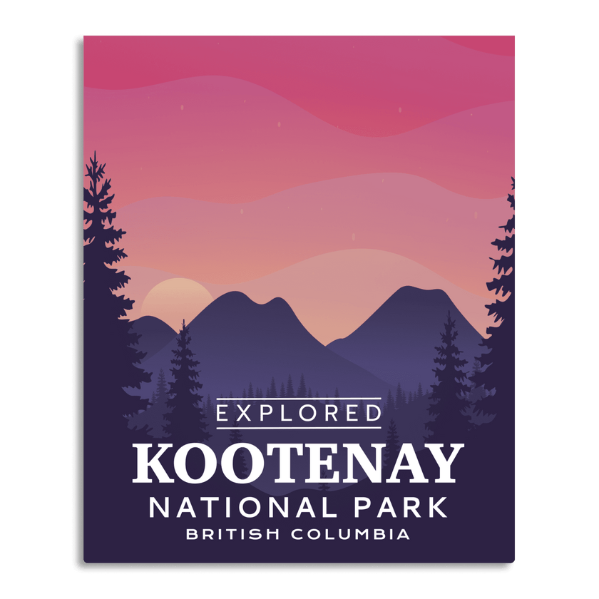 Kootenay National Park 'Explored' Poster, Canada Parks