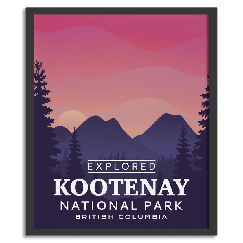 Kootenay National Park 'Explored' Poster, Canada Parks