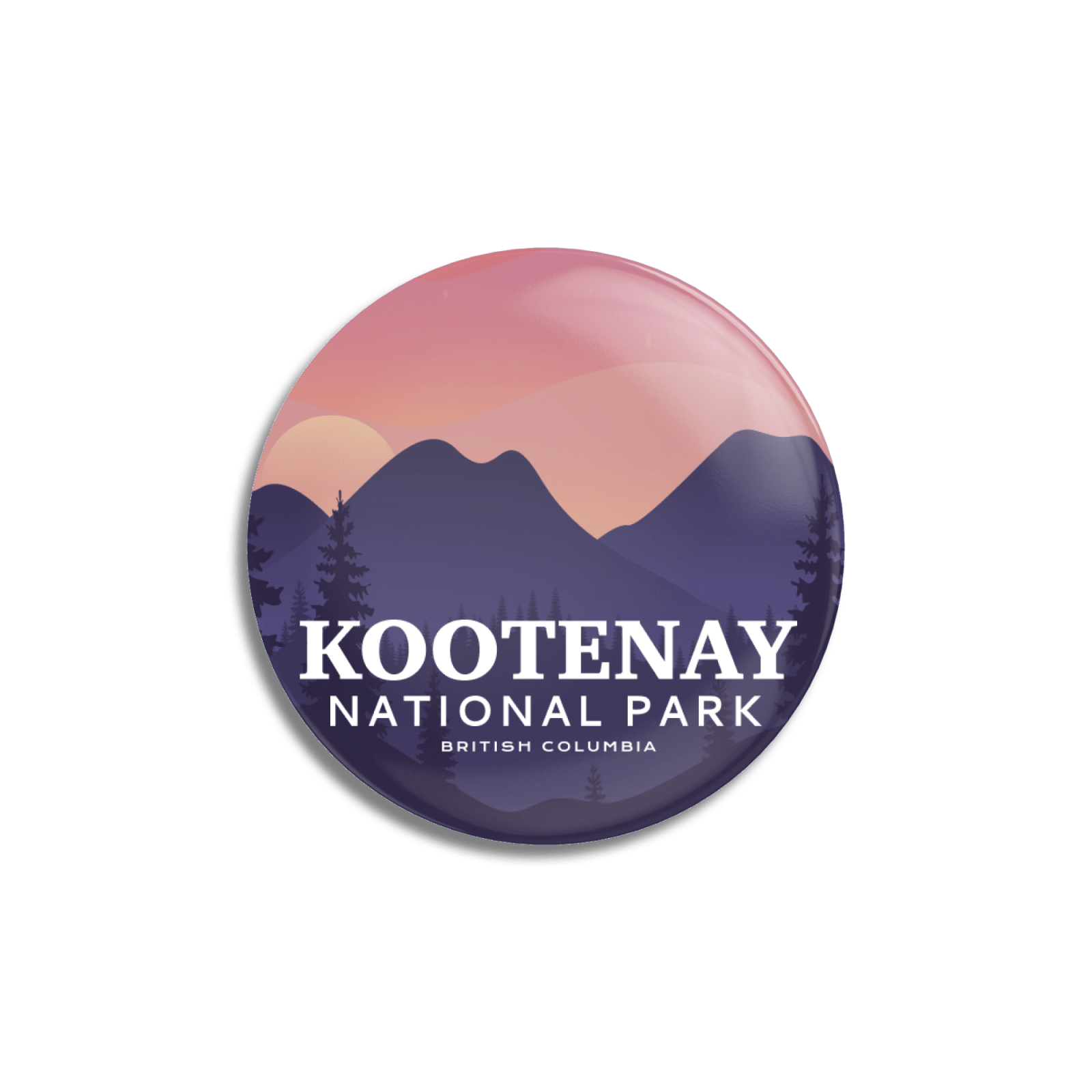 Kootenay National Park of Canada Pinback Button, Canada Parks