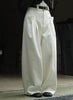 Korean Style Double Pleated Design Loose Casual Trousers Women