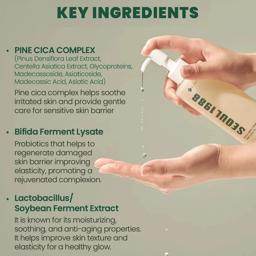 KSECRET SEOUL 1988 Cleansing Oil: Pine Cica 1% + Probiotics 200ml