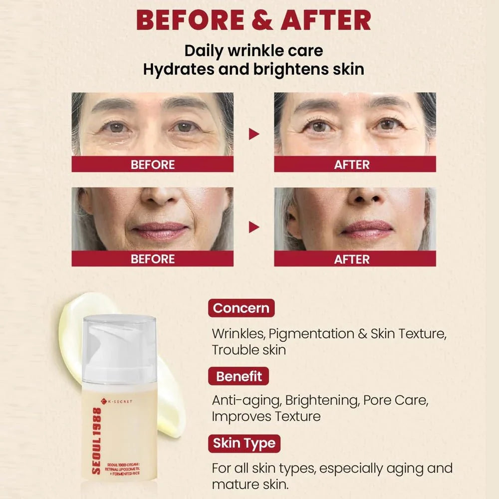 KSECRET SEOUL 1988 Cream: Retinal Liposome 1% + Fermented Rice 50ml