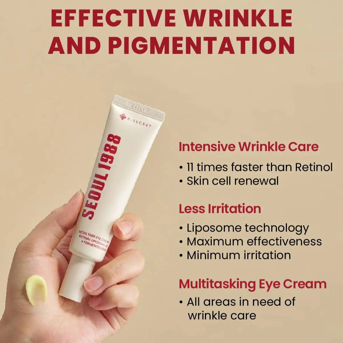 KSECRET SEOUL 1988 Eye Cream: Retinal Liposome 4% + Fermented Bean 30ml