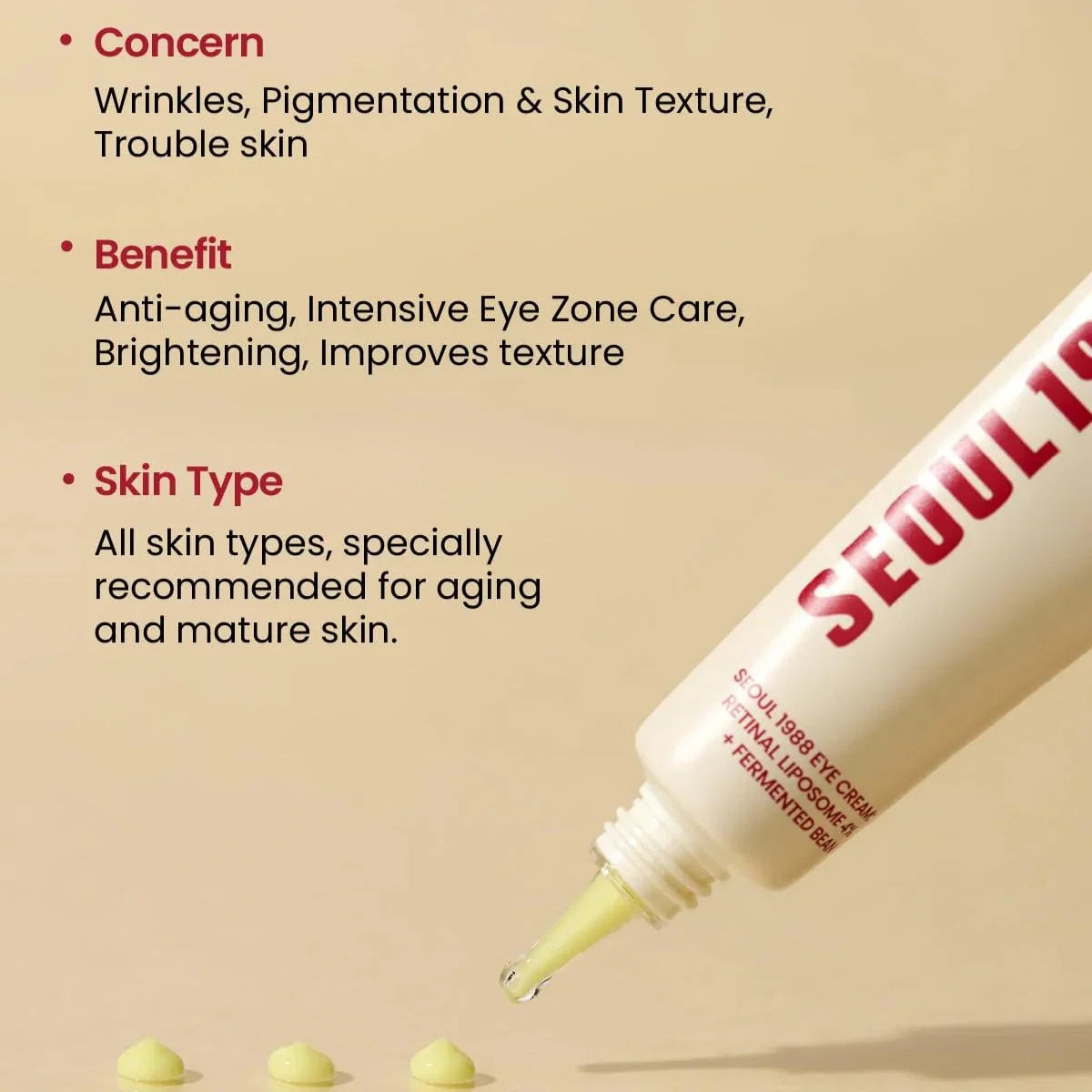 KSECRET SEOUL 1988 Eye Cream: Retinal Liposome 4% + Fermented Bean 30ml