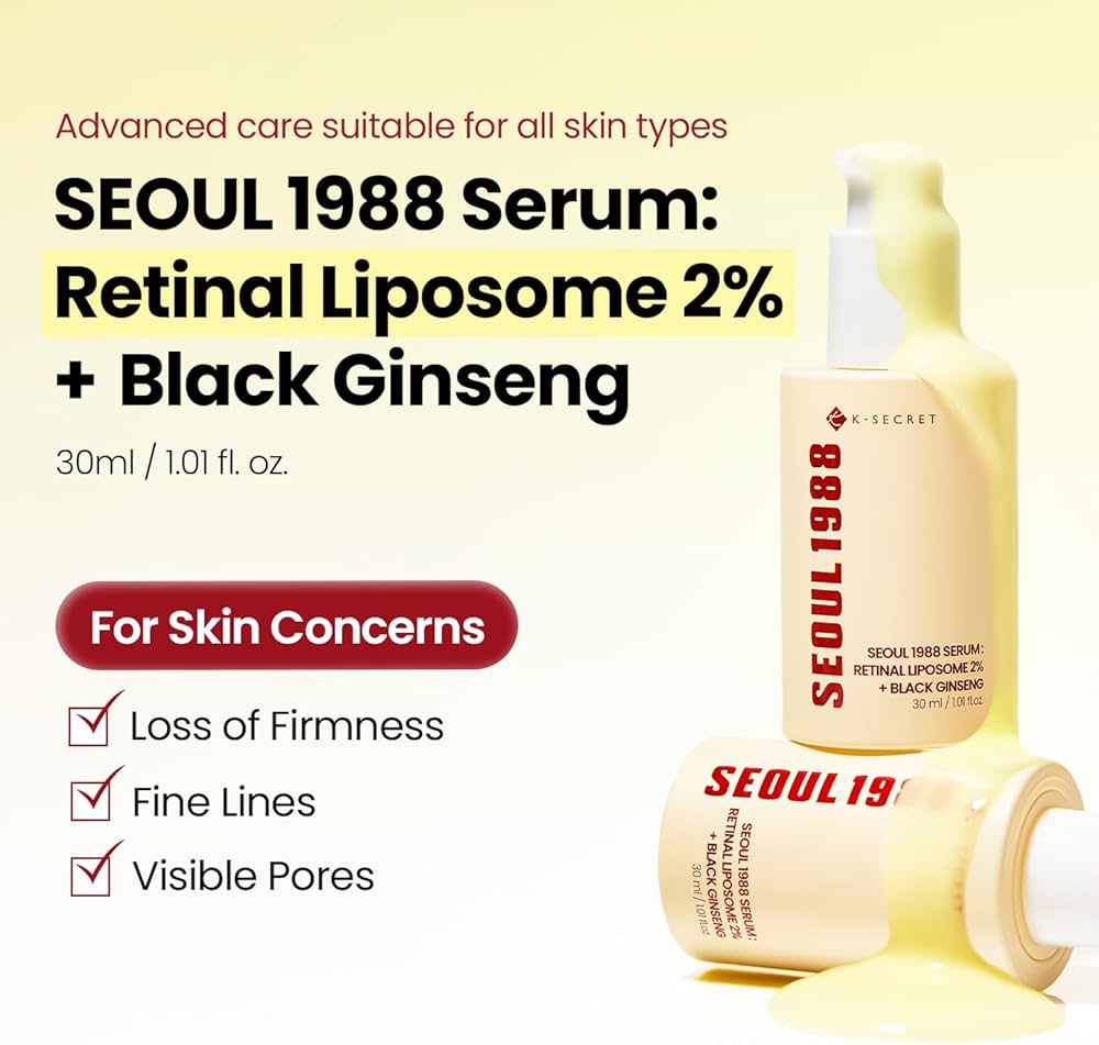 KSECRET SEOUL 1988 Serum: Retinal Liposome 2% + Black Ginseng 30ml