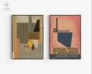 Kurt Schwitters Art Print Duo: Mid-Century Bauhaus Dadaist Posters
