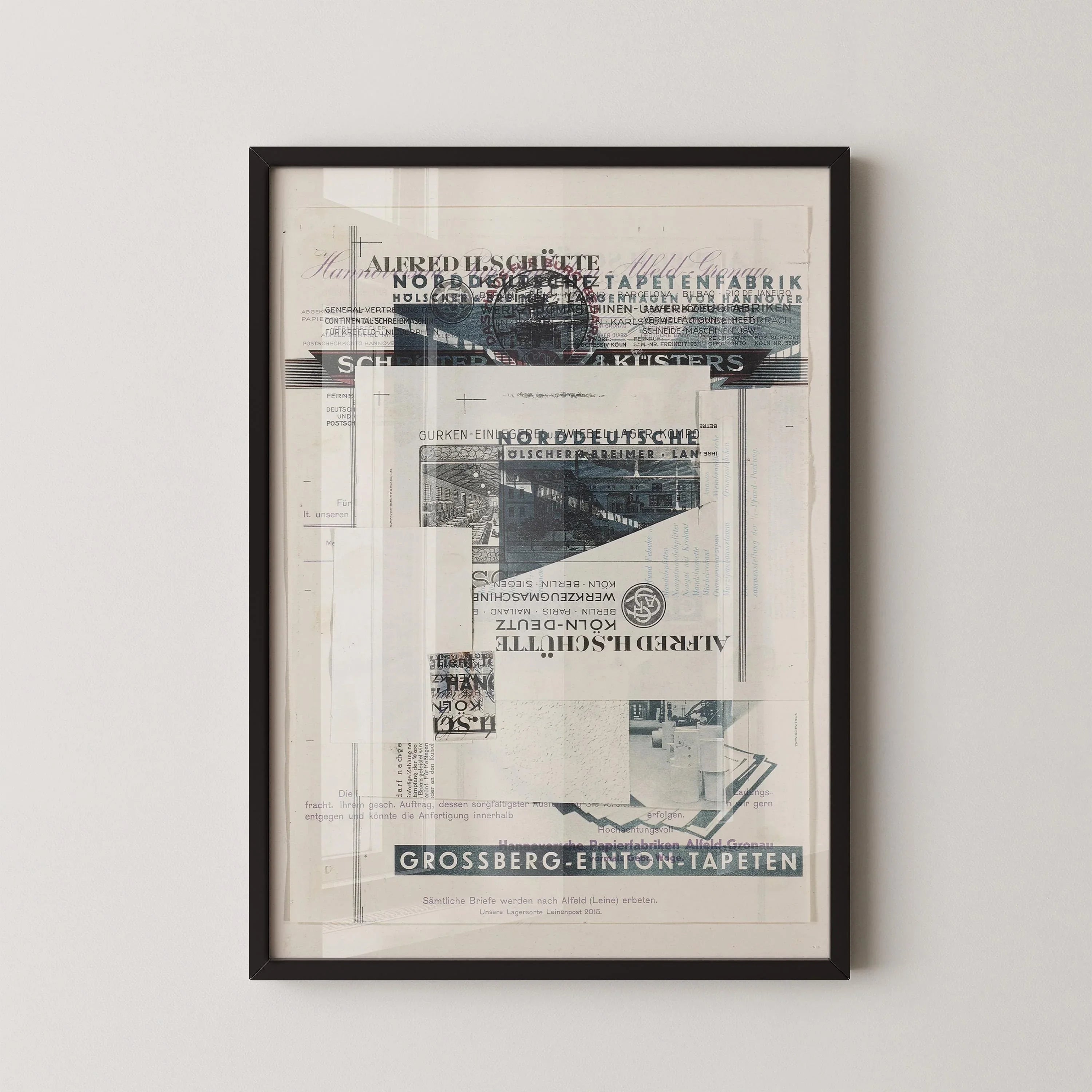 Kurt Schwitters Collage Art Print: Dadaist Constructivist (Framed Available)