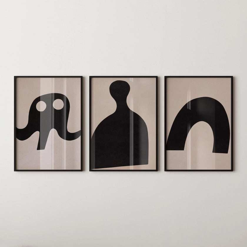 Kurt Schwitters Minimalist Art Print: Dadaism Constructivist Trio