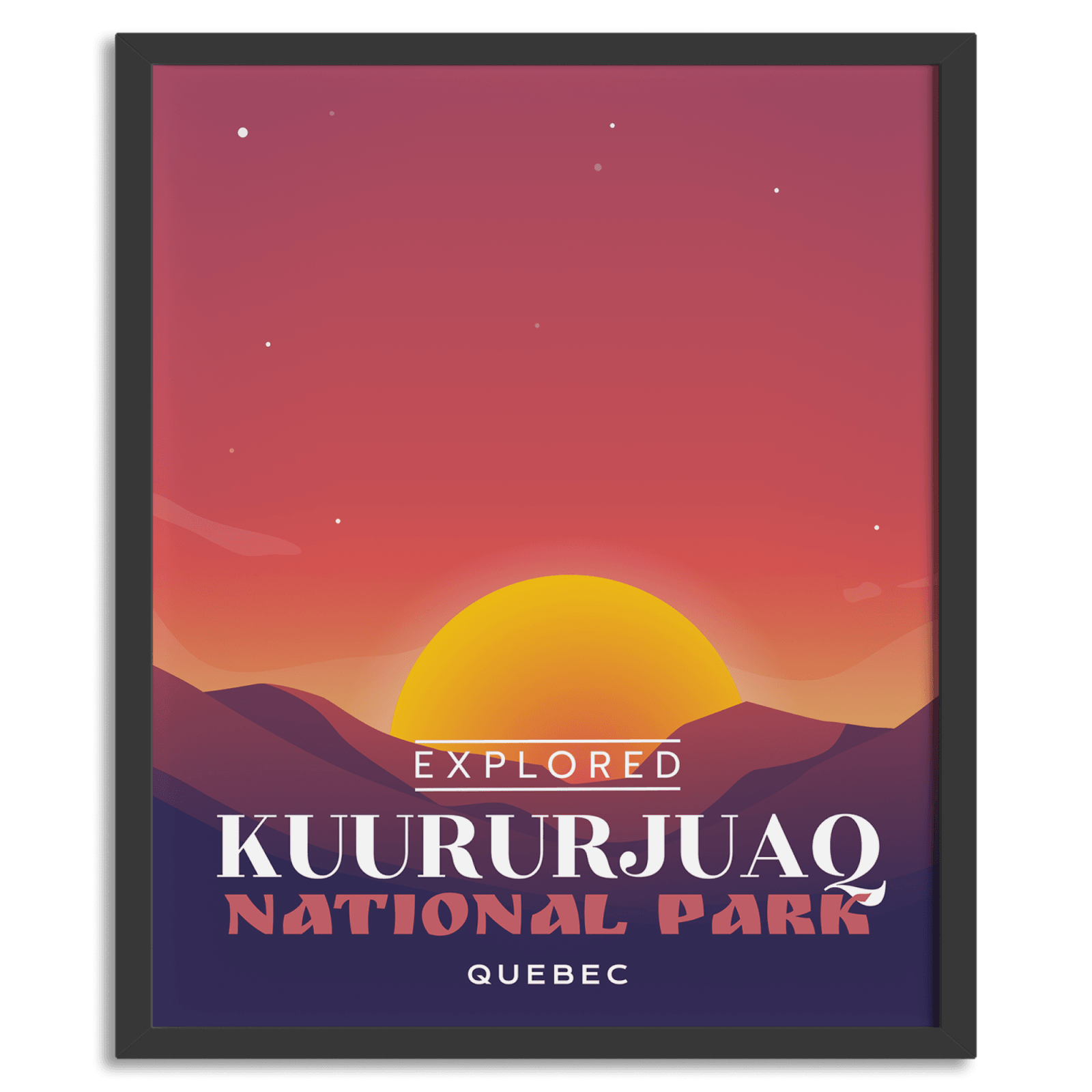 Kuururjuaq National Park 'Explored' Poster, Canada Parks