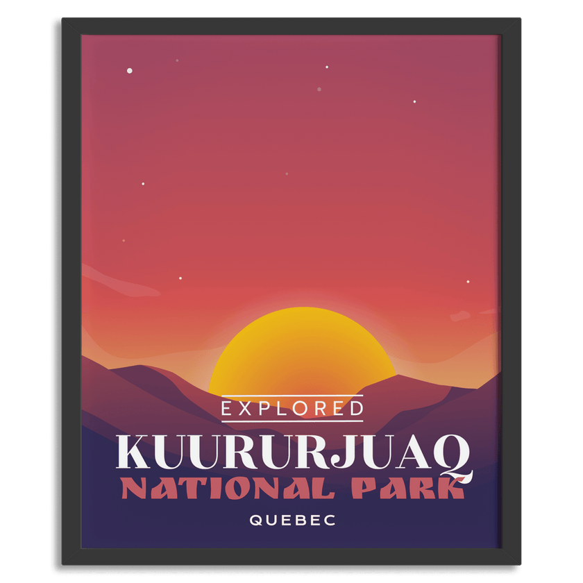 Kuururjuaq National Park 'Explored' Poster, Canada Parks