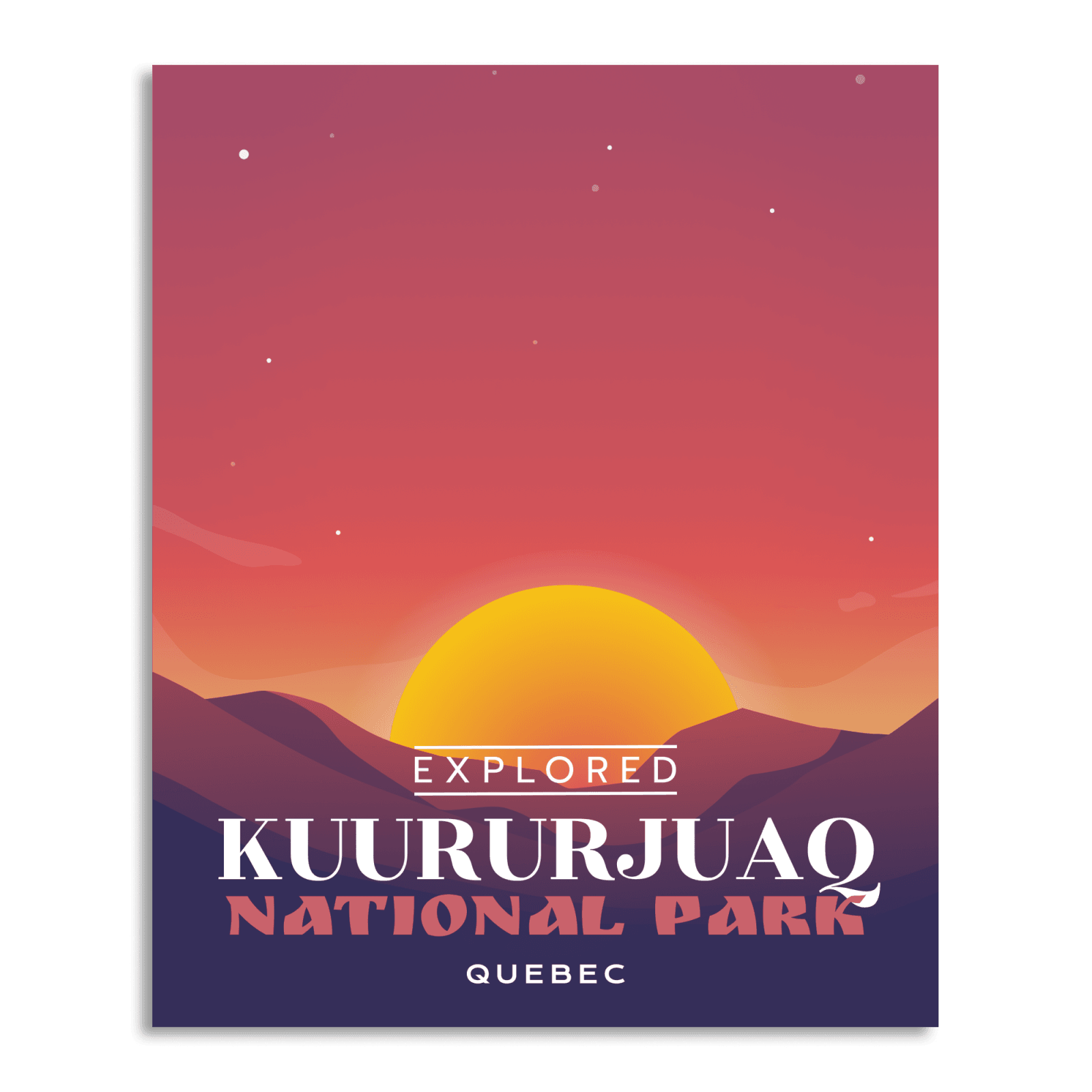 Kuururjuaq National Park 'Explored' Poster, Canada Parks