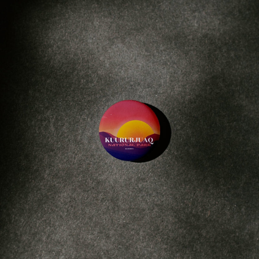 Kuururjuaq National Park of Quebec Pinback Button, Canada Parks