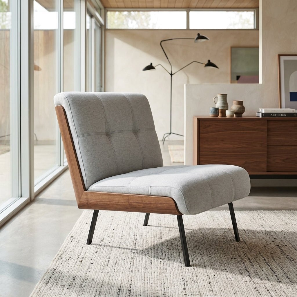 Kyler Mid-Century Modern Slipper Chair