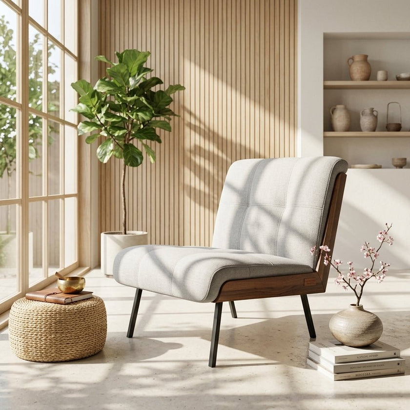 Kyler Mid-Century Modern Slipper Chair
