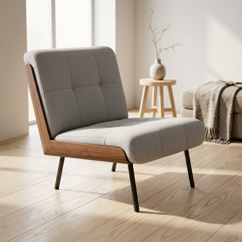Kyler Mid-Century Modern Slipper Chair