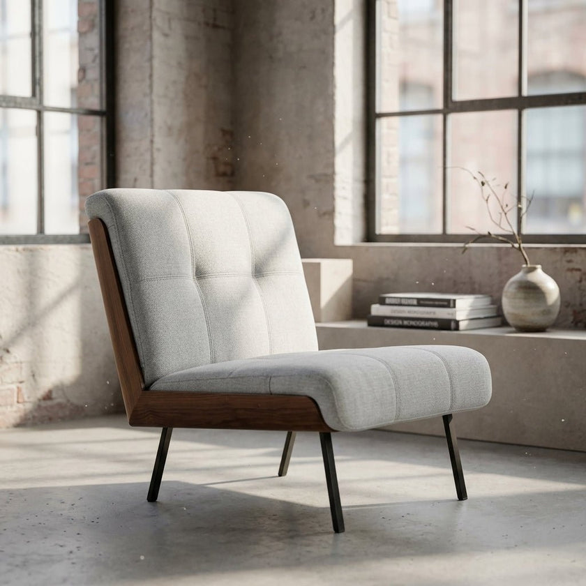Kyler Mid-Century Modern Slipper Chair