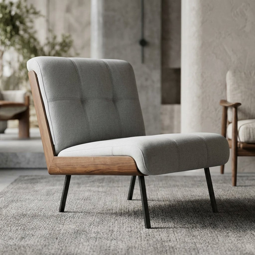 Kyler Mid-Century Modern Slipper Chair