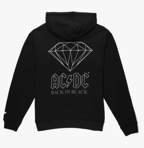 Diamond  Back in Black - Mens Hoodie
