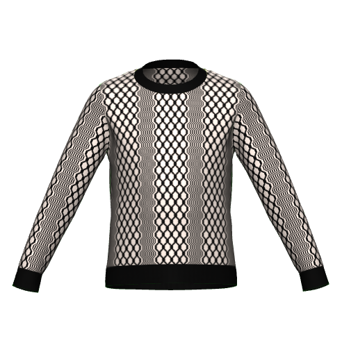 Black & White Kente Knitted Sweater