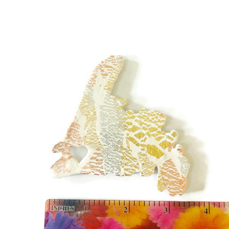 Labrador Fridge Magnet Handmade from Clay & Mixed Foil Flakes