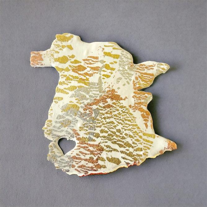 Labrador Fridge Magnet Handmade from Clay & Mixed Foil Flakes