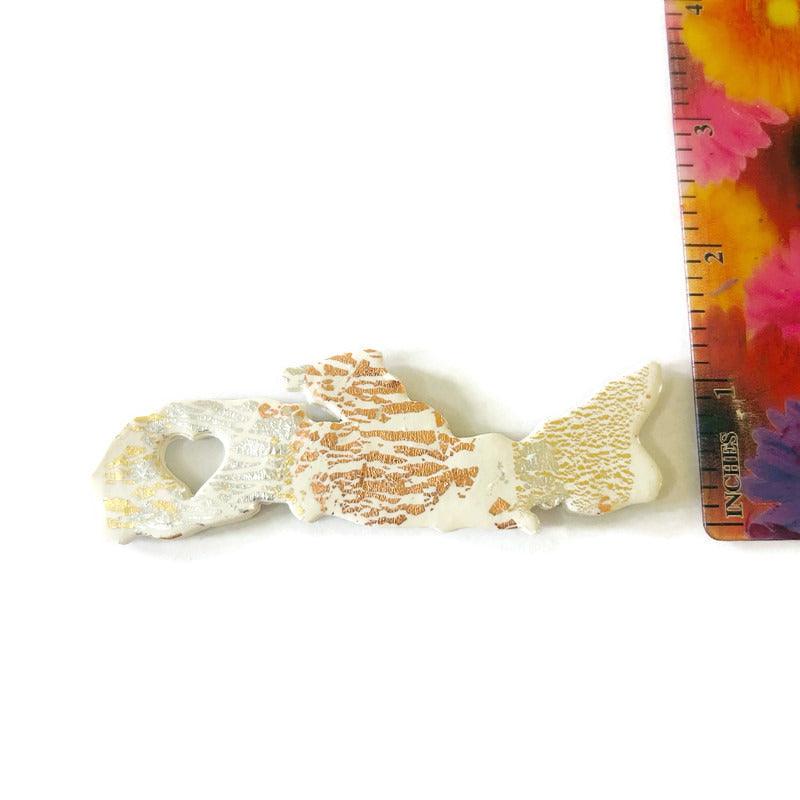 Labrador Fridge Magnet Handmade from Clay & Mixed Foil Flakes