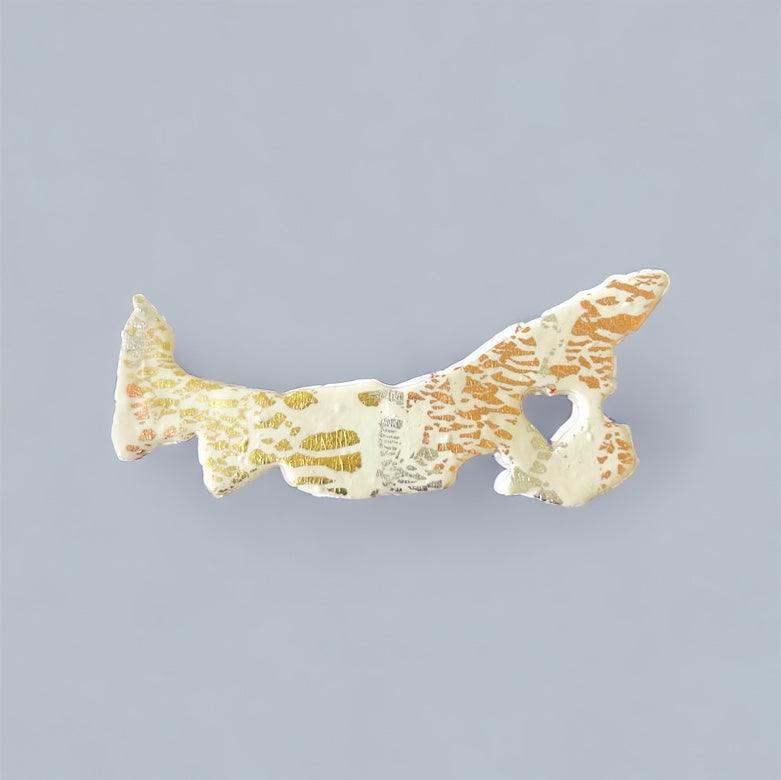 Labrador Fridge Magnet Handmade from Clay & Mixed Foil Flakes
