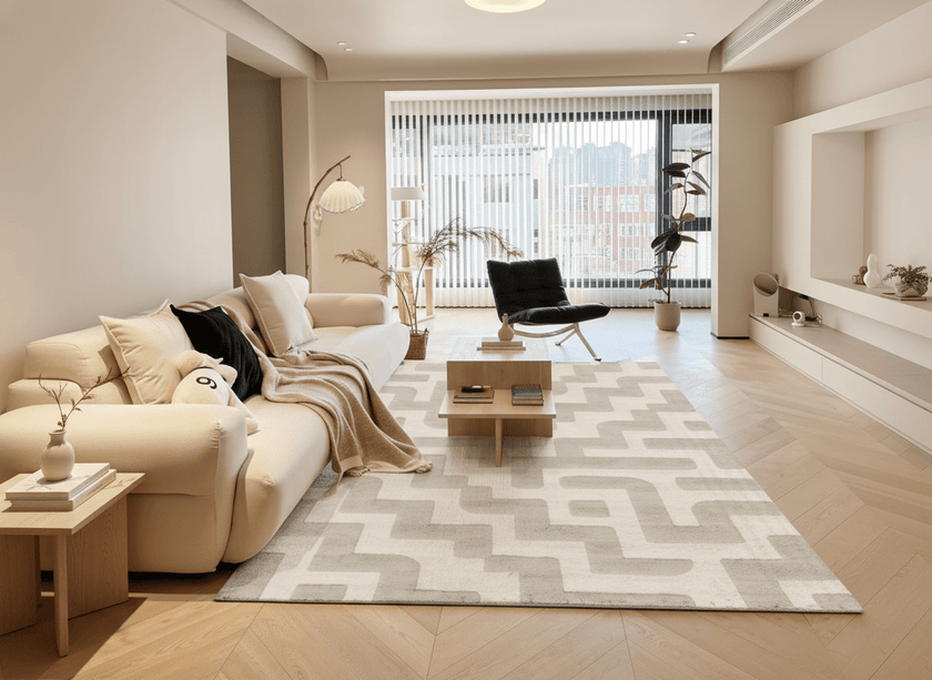 Labyrinth Milk Silk Carpet