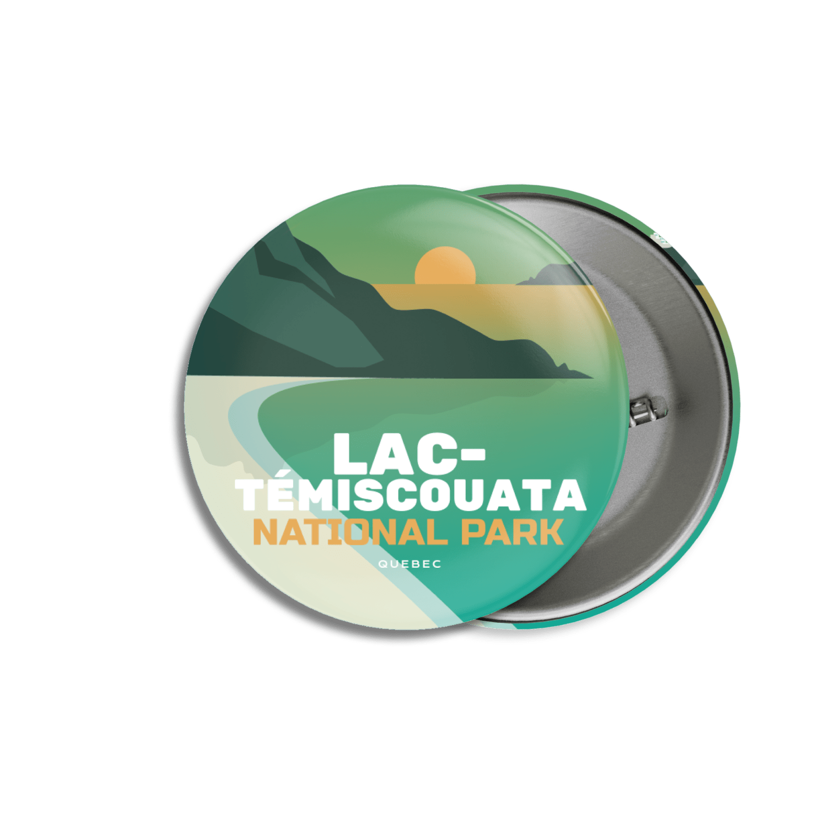 Lac-Témiscouata National Park of Quebec Pinback Button, Canada Parks