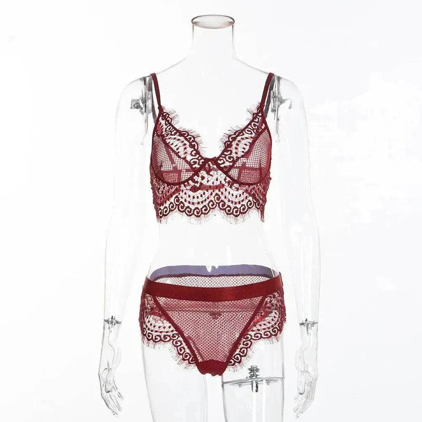 Lace erotic lingerie set