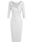 Ladies retro sweetheart collar casual wine dance dress foreign trade wide collar pencil skirt