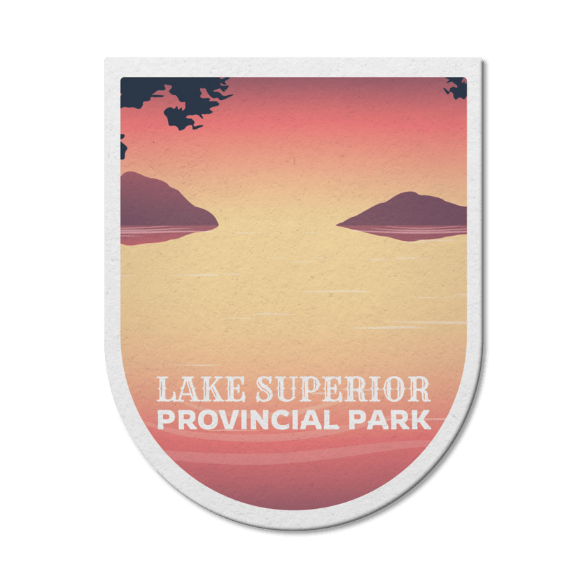 Lake Superior Ontario Provincial Park Waterproof Vinyl Sticker, Canada Parks