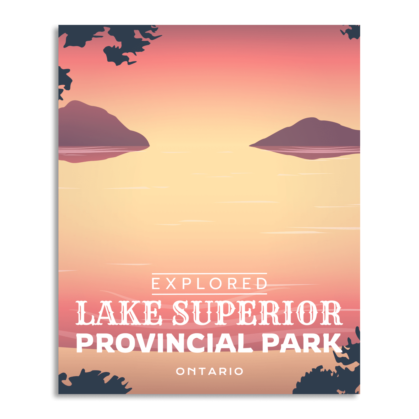 Lake Superior Provincial Park 'Explored' Poster, Canada Parks