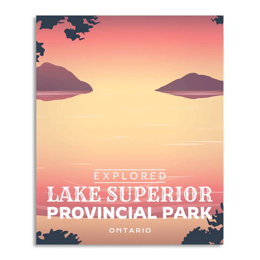 Lake Superior Provincial Park 'Explored' Poster, Canada Parks