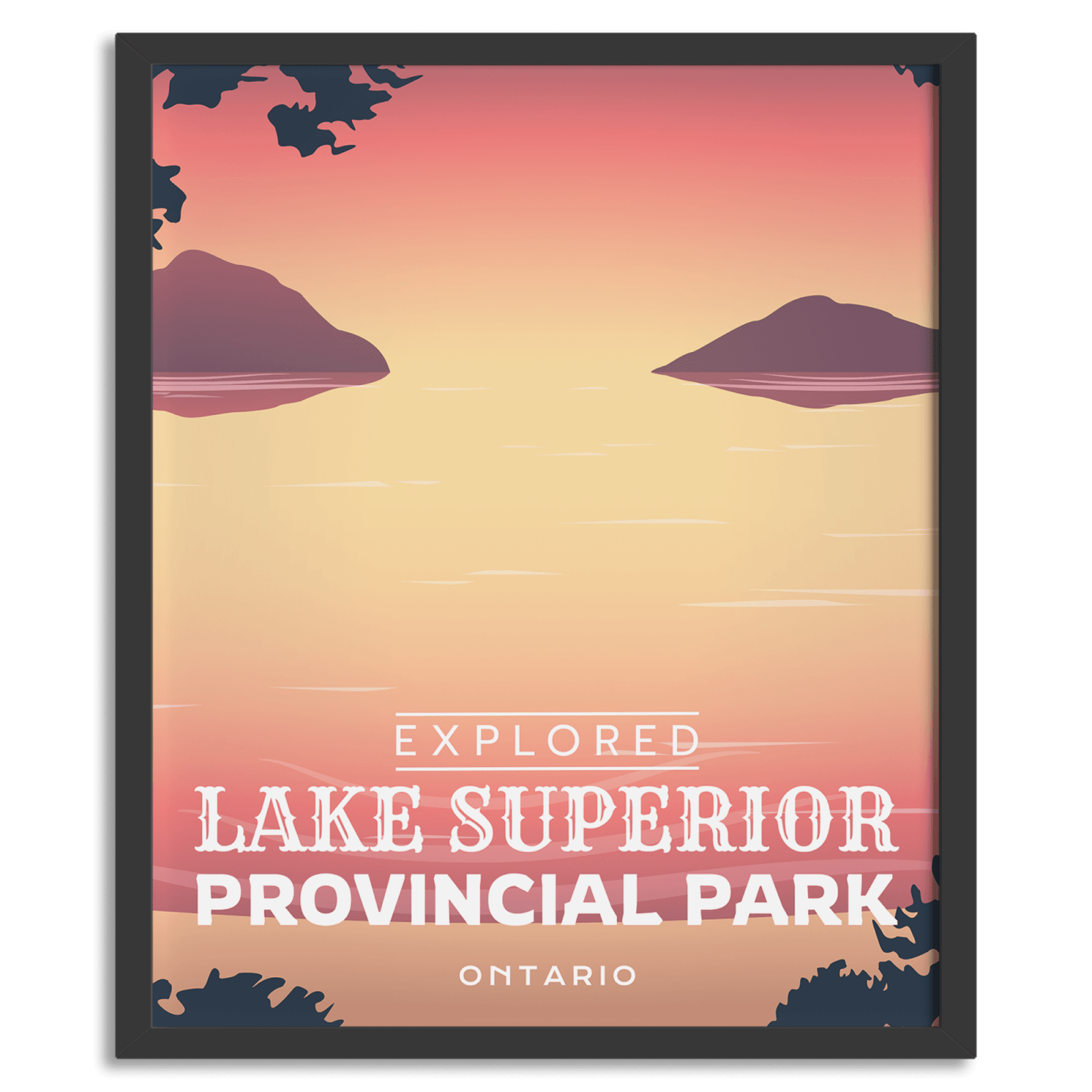 Lake Superior Provincial Park 'Explored' Poster, Canada Parks