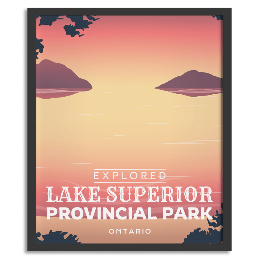 Lake Superior Provincial Park 'Explored' Poster, Canada Parks