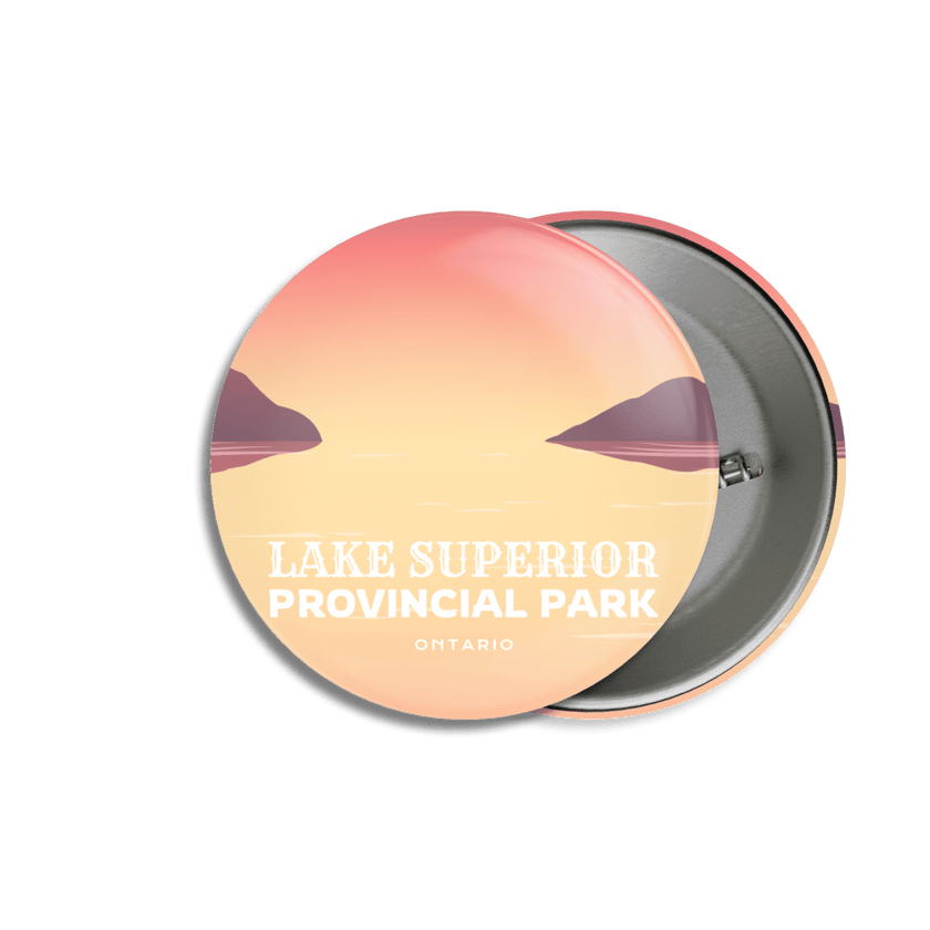 Lake Superior Provincial Park of Ontario Pinback Button, Canada Parks