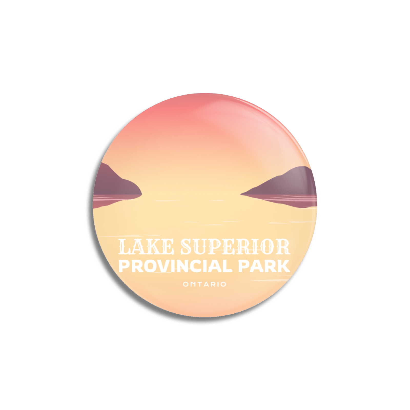Lake Superior Provincial Park of Ontario Pinback Button, Canada Parks