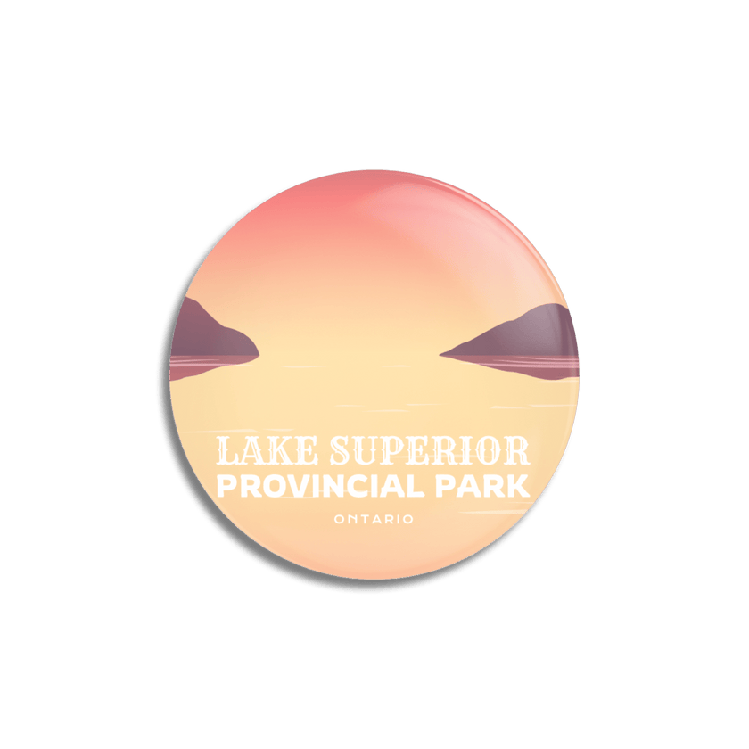 Lake Superior Provincial Park of Ontario Pinback Button, Canada Parks