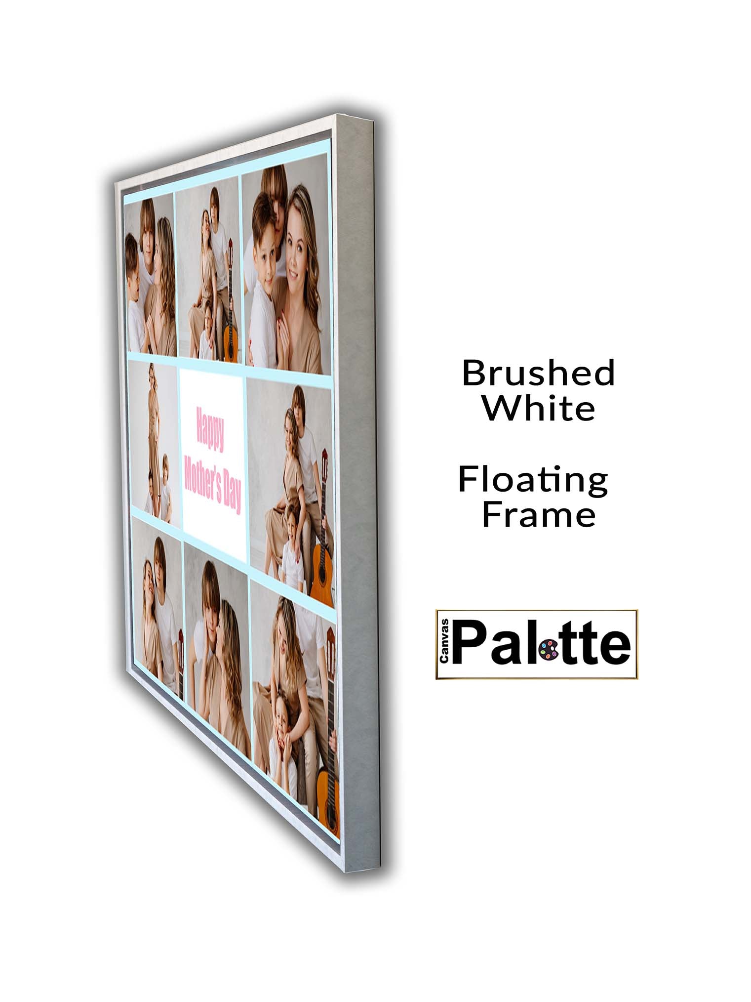 Floating Frame Brushed White