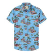 Lapel Print Thin Hawaiian Printed Shirt Men