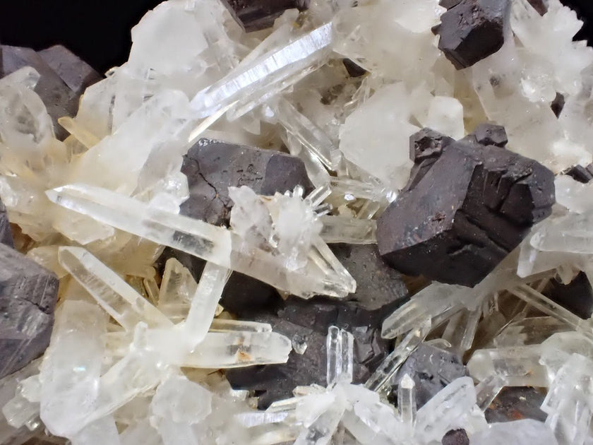 Large Black Pyrite & Quartz Cluster – Fengjiashan Mine (1043g)